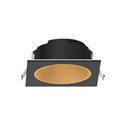Collerette basse luminance carré/rond, noir/doré pour spot Eclat II ÉCLAT CCT II