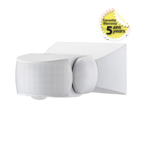 Détecteur de mouvement infrarouge + crépusculaire 12 m largeur 120 mm Détecteur de mouvement infrarouge + crépusculaire 12 m largeur 120 mm