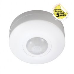 Détecteur de mouvement infrarouge + crépusculaire 6 m Ø80 mm