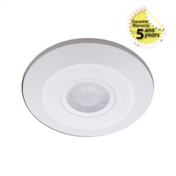 Détecteur de mouvement infrarouge + crépusculaire 6 m Ø115 mm