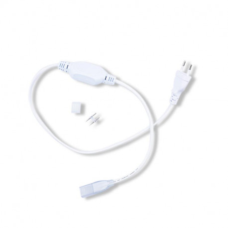 Câble alimentation avec emboût fin et connecteur pin mâle/mâle 
