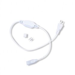 Câble alimentation avec embout fin et connecteur pin mâle/mâle néon flex 18x11 mm 