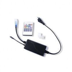 Alimentation RGB avec contrôleur, embout fin et connecteur mâle/mâle 5050