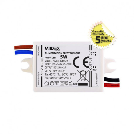 Alimentation pour LED 5W 12V
