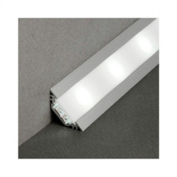 Lot de 10 profilés angle 45° 1 m aluminium pour bandeaux LED