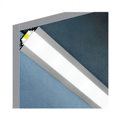 Lot de 10 profilés angle 45° 1 m aluminium pour bandeaux LED
