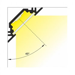 Lot de 10 profilés angle 45° 1 m aluminium pour bandeaux LED