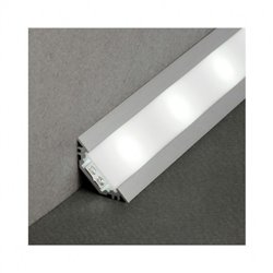 Lot de 10 profilés angle 45° 2 m aluminium pour bandeaux LED
