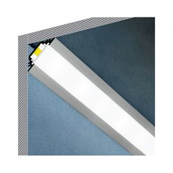 Lot de 10 profilés angle 45° 2 m aluminium pour bandeaux LED