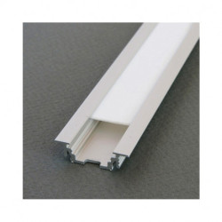 Lot de 10 profilés rainure 1 m alu brut pour bandeaux LED
