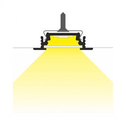 Lot de 10 profilés rainure 1 m alu brut pour bandeaux LED