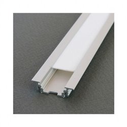 Lot de 10 profilés rainure 14,4 mm 2 m alu anodisé pour bandeaux LED