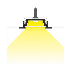 Lot de 10 profilés rainure 14,4 mm 2 m alu anodisé pour bandeaux LED
