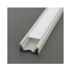 Lot de 10 profilés plats 1 m aluminium pour bandeaux LED
