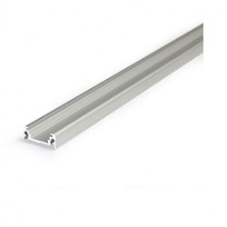 Lot de 10 profilés plats 14,4 mm 2 m alu anodisé pour bandeaux LED