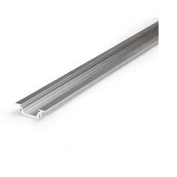 Lot de 10 profilés rainure 14,4 mm 2 m alu brut pour bandeaux LED