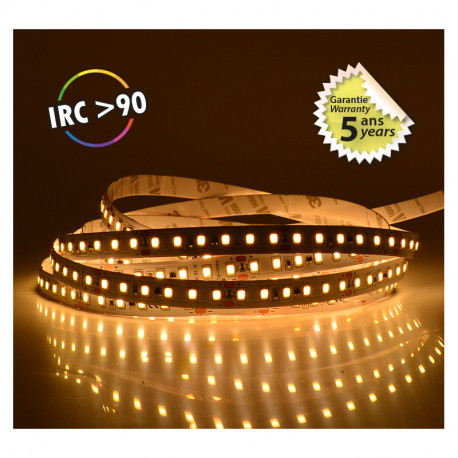 Ruban LED de 5 m 14,4W/m 1261 Lm/m Blanc chaud 