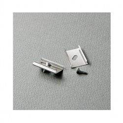 Lot de 2 supports de montage souples profilé 14,4 mm gris pour bandeaux LED