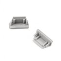 Lot de 2 terminaisons profilé plat 14,4 mm gris pour bandeaux LED