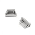 Lot de 2 terminaisons profilé plat gris pour bandeaux LED