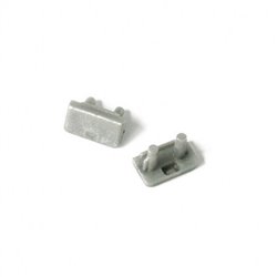 Lot de 2 terminaisons profilé gris pour bandeaux LED