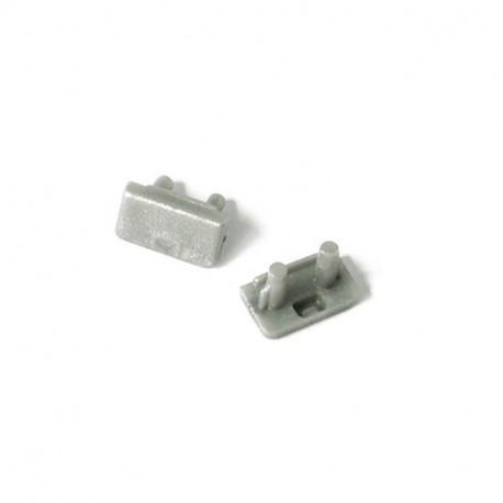 Lot de 2 terminaisons profilé gris pour bandeaux LED