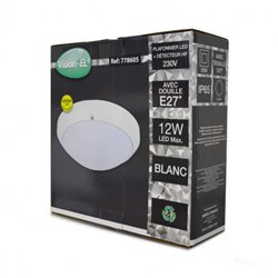 Hublot LED avec détecteur RF, 12W LED  RONDO E27
