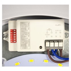 Hublot LED, 18W 1600 Lm Blanc neutre avec détecteur RF RONDO