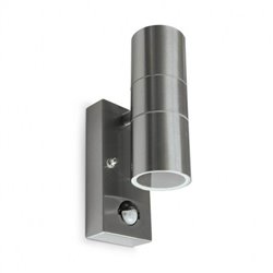 Applique murale extérieur LED GU10 + détecteur, 2x7W LED ou 2x35W  CLAIRETTE DIRECT/INDIRECT