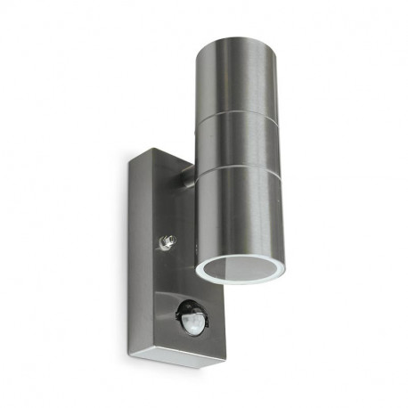 Applique murale extérieur LED GU10 + détecteur, 2x7W LED ou 2x35W  CLAIRETTE DIRECT/INDIRECT
