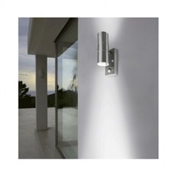 Applique murale extérieur LED GU10 + détecteur, 2x7W LED ou 2x35W  CLAIRETTE DIRECT/INDIRECT