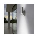 Applique murale extérieur LED GU10 + détecteur, 2x7W LED ou 2x35W  CLAIRETTE DIRECT/INDIRECT