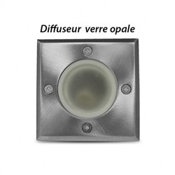 Spot encastrable LED, 1x7W LED ou 1x35W carré FUJI