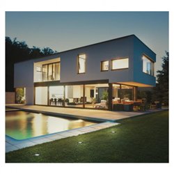 Spot LED encastré sol alu brossé, 1,5W 85 Lm Blanc neutre  STROMBO CARRE