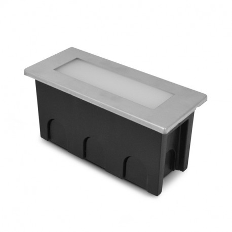 Spot LED encastré sol alu brossé 1,5W 60 Lm Blanc neutre 