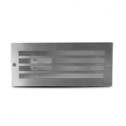 Spot LED encastré sol grille inox 304, 1x12W LED ou 1x60W  PITON E27