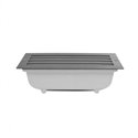 Spot LED encastré sol grille inox 304, 1x12W LED ou 1x60W  PITON E27