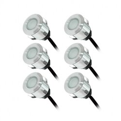 Kit spot LED terrasse, 6x0,6W 6x6 Lm Blanc jour  TERRASSO