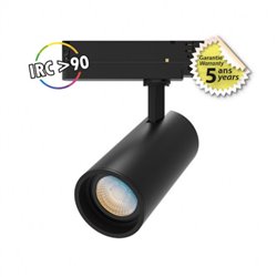 Spot LED sur rail, noir 25W 2125/2400/2200 Lm Blanc chaud à Blanc jour  FOCUS CCT II