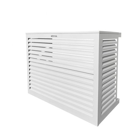 Habillage groupe extérieur cache-clim Aluminium Blanc Taille M