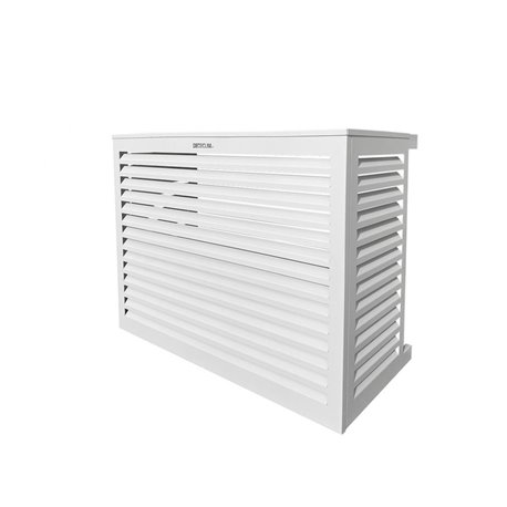 Habillage groupe extérieur cache-clim Aluminium Blanc Taille S 23AS9010  Decoclim