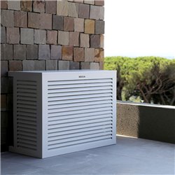 Habillage groupe extérieur cache-clim Aluminium Blanc Taille S