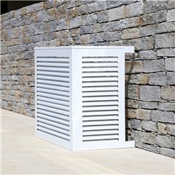 Habillage groupe extérieur cache-clim Aluminium Blanc Taille S