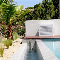 Habillage groupe extérieur cache-clim Aluminium Blanc Taille S