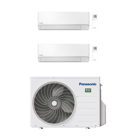 Climatiseur bi split TZ Ultra-Compact CU-2Z35TBE, Tailles 25 + 35 Blanc R32