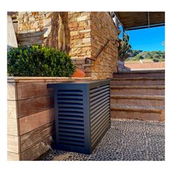 Habillage groupe extérieur cache-clim Aluminium Anthracite Taille M
