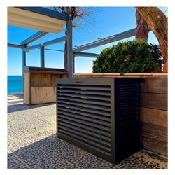 Habillage groupe extérieur cache-clim Aluminium Anthracite Taille L