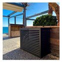 Habillage groupe extérieur cache-clim Aluminium Anthracite Taille L