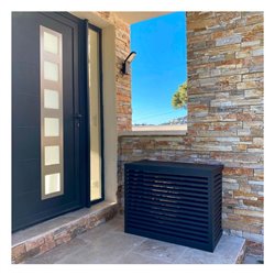 Habillage groupe extérieur cache-clim Aluminium Anthracite Taille L