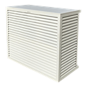 Habillage groupe extérieur cache-clim Aluminium Blanc Taille XL